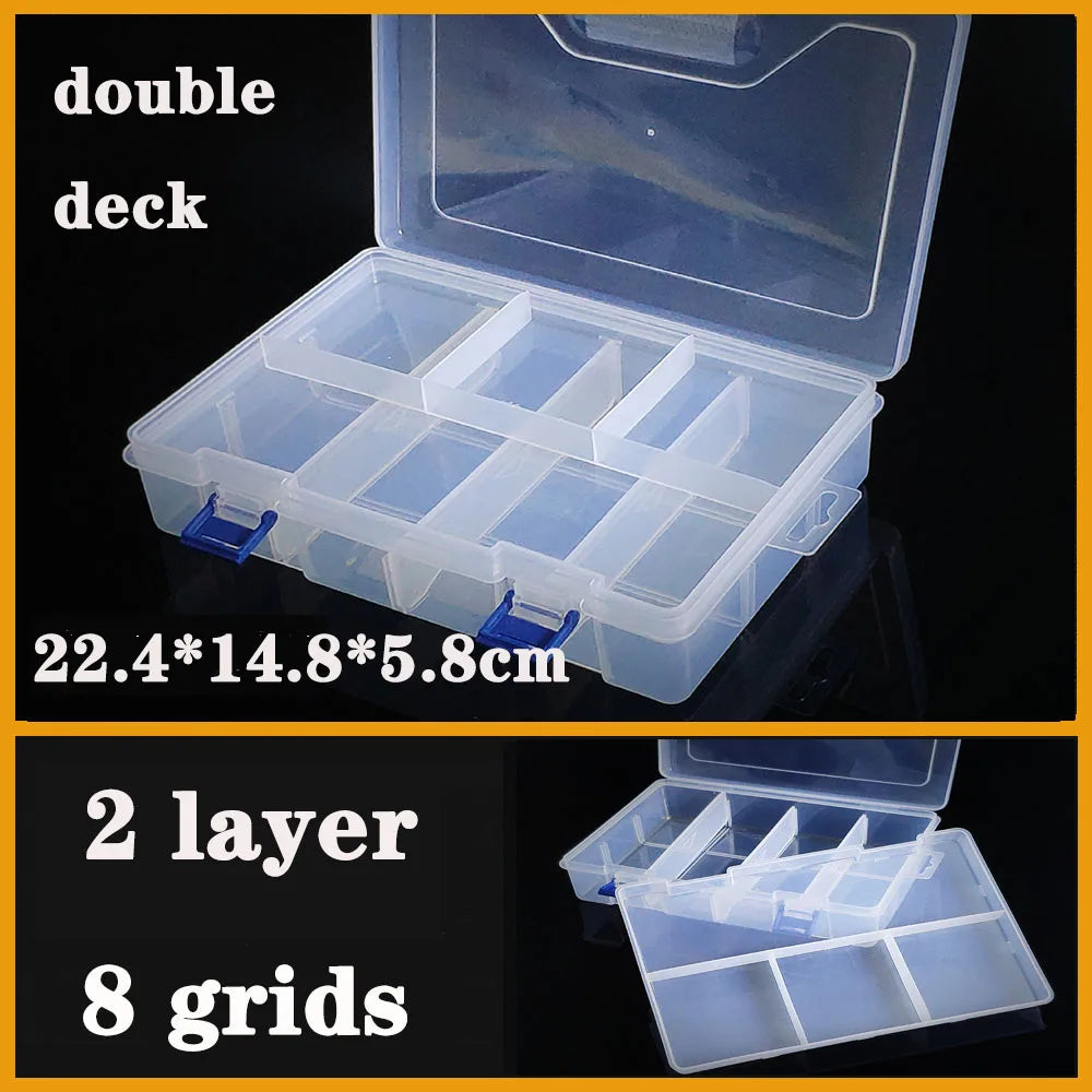 Vielseitiger transparenter Organizer für Kleinteile: Schmuck, Werkzeug, Büro