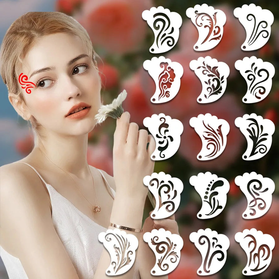 Wiederverwendbare Gesichtsbemalungsschablonen für kreative Body Art