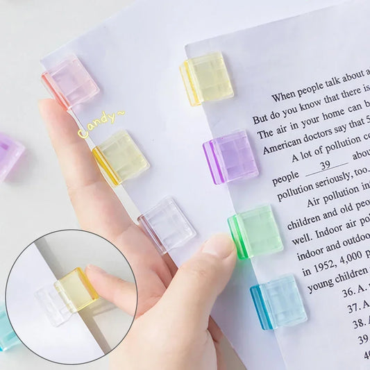 Transparente Push Büroklammer Drücker - Bunte Clips für Schule & Büro