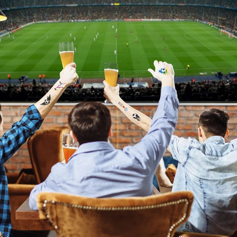 Temporäre Fußball Tattoos Set mit 10 wasserdichten Aufklebern