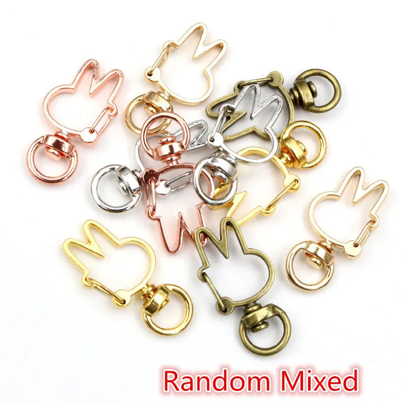 Herz Karabinerhaken Set für Schlüsselanhänger und DIY Projekte