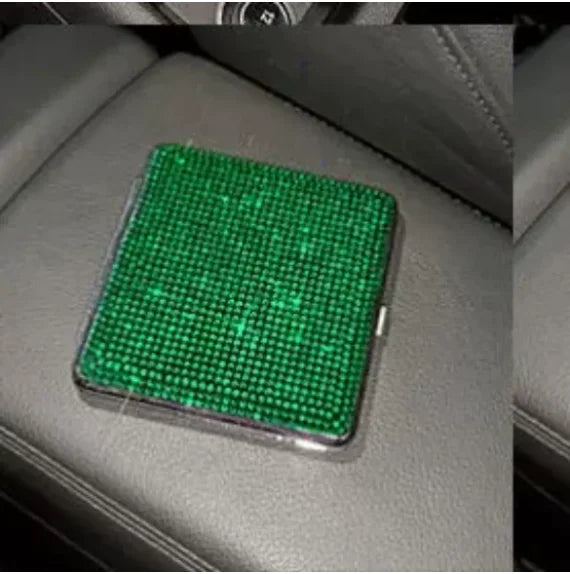 Elegantes personalisiertes Damen Zigarettenetui mit Diamantbesatz