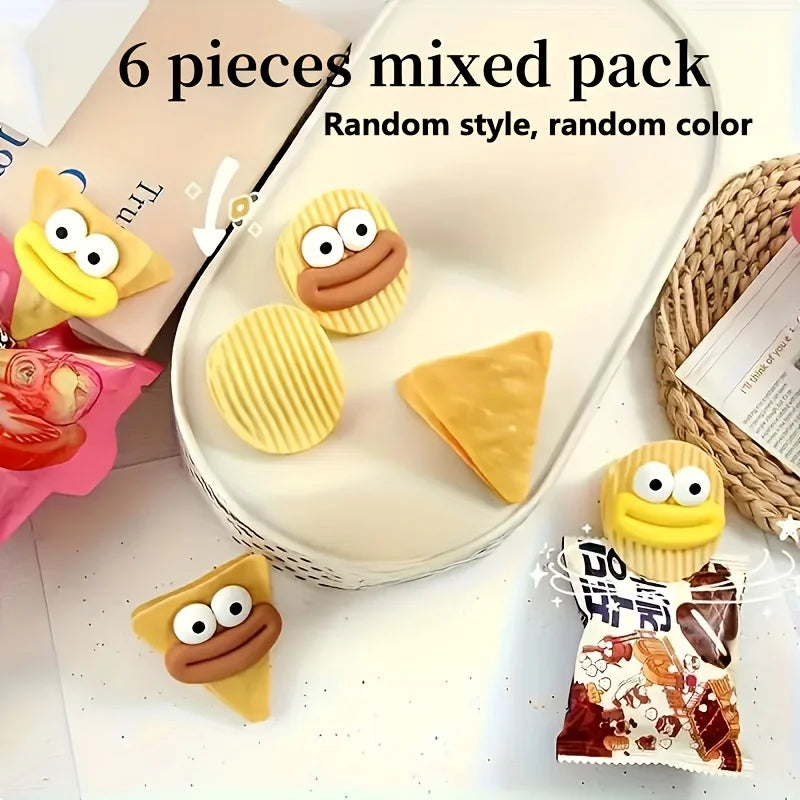 Kreative Cartoon Clips für Frischhaltebeutel wiederverwendbar 6 Stück