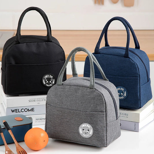 Praktische isolierte Lunchtasche mit Aluminiumfolie, mehrere Fächer, 23x21x13 cm