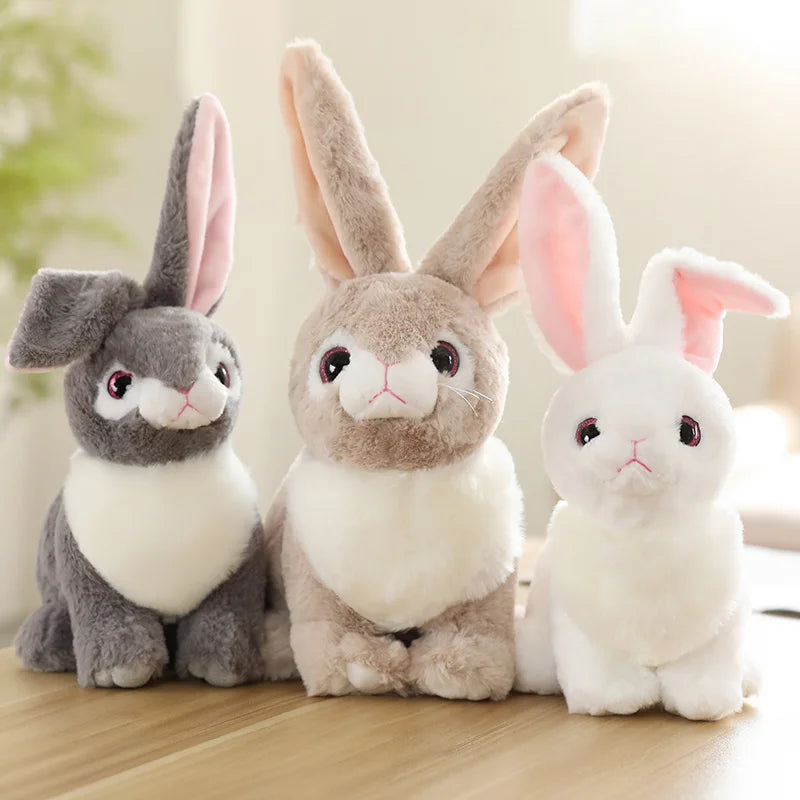 Realistische Plüsch Kaninchen Kuscheltier in 25 oder 40 cm Größe