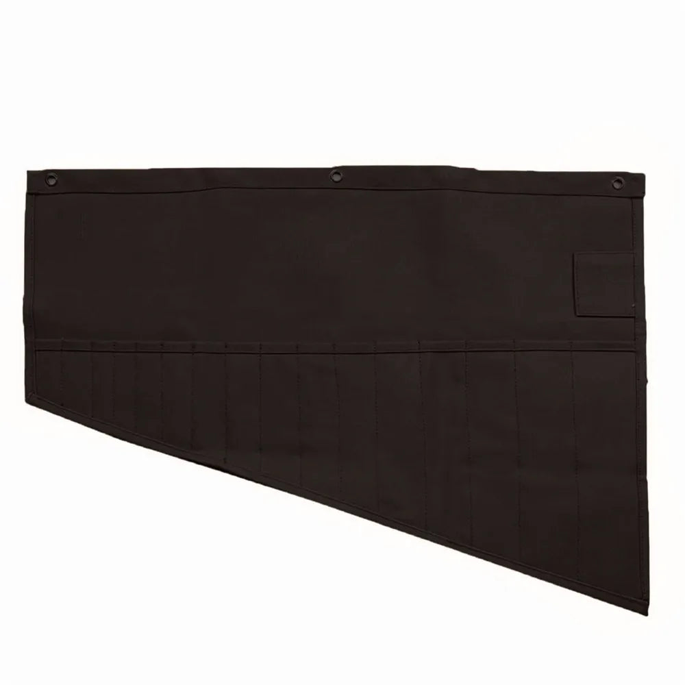 Werkzeugrolltasche aus gewachstem Segeltuch 14 Taschen robust für Elektriker