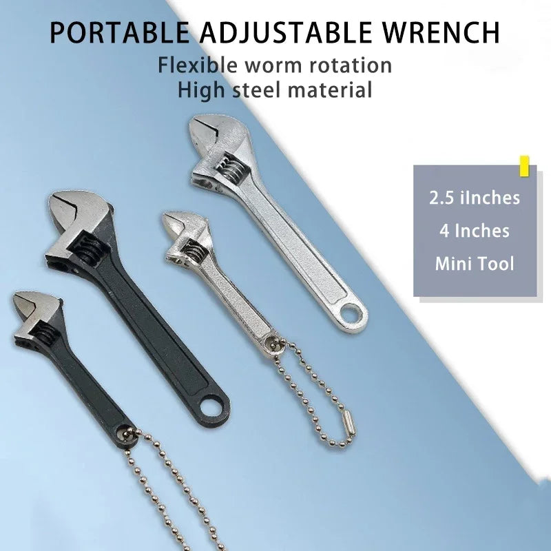 Mini verstellbarer Maulschlüssel aus Edelstahl 2.5 und 4 Zoll Werkzeugset