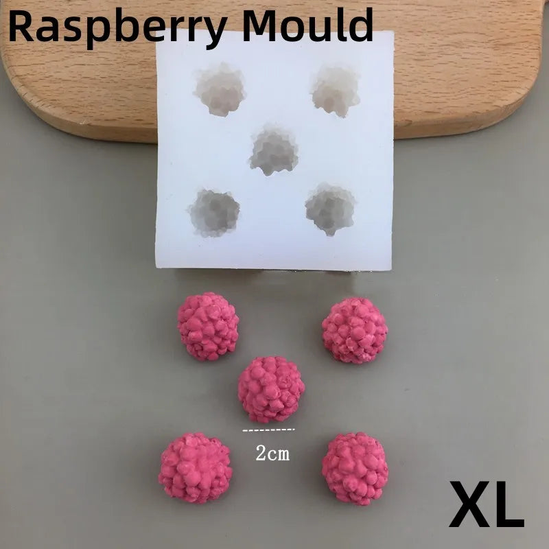 Silikon Backform 3D Blaubeere Himbeere Fondant Form für Kuchen Dekor