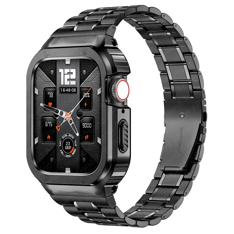 Edelstahl Armband für Apple Watch 40-45mm mit Butterfly Verschluss-Yabubest - Home & More