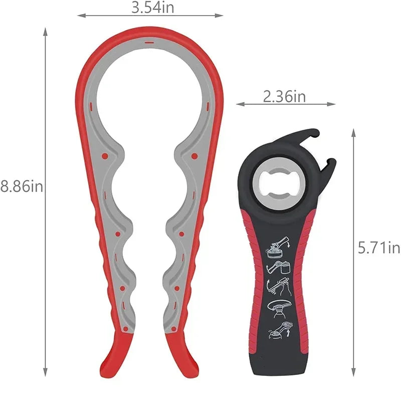 5-in-1 Multifunktionaler Glasöffner mit rutschfestem Silikongriff für Küche