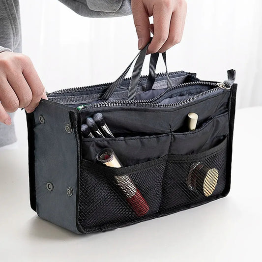 Multifunktionale Make-up-Tasche mit großem Fassungsvermögen und praktischem Reißverschluss