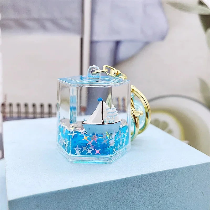 Schwimmender Ozean Wal Segelboot Schlüsselanhänger Hängedeko für Kinder