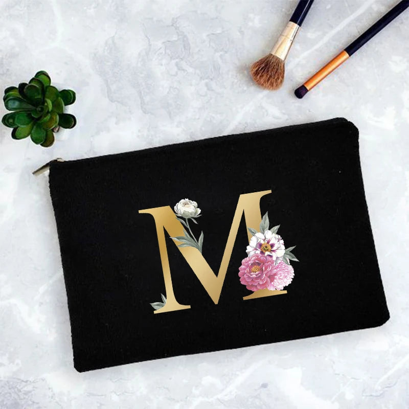 Florale Kosmetiktasche mit Reißverschluss für Damen und Brautjungfern