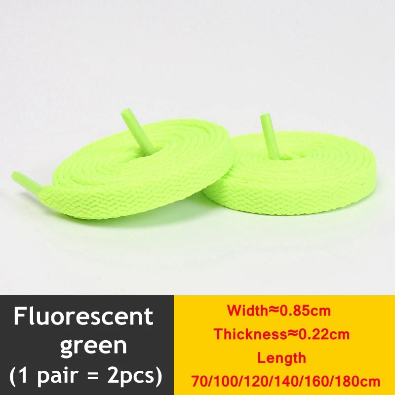 1 Paar flache verdickte Schnürsenkel für High-Top-Sneaker in 25 Farben