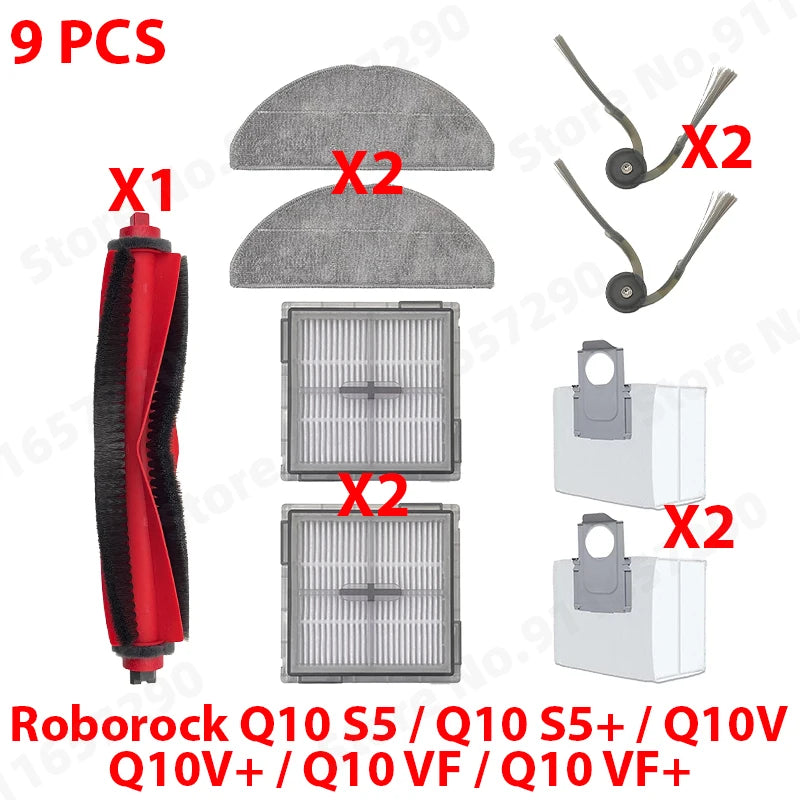 Zubehörset mit Bürste Filter und Staubbeutel für Roborock Staubsauger