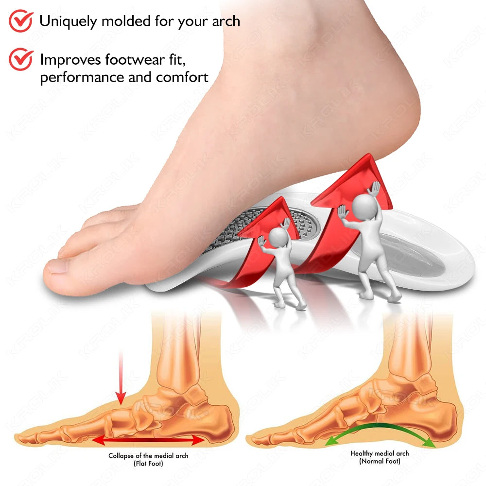 Orthopädische halbe Einlegesohlen mit Fußmassage und Arch Support