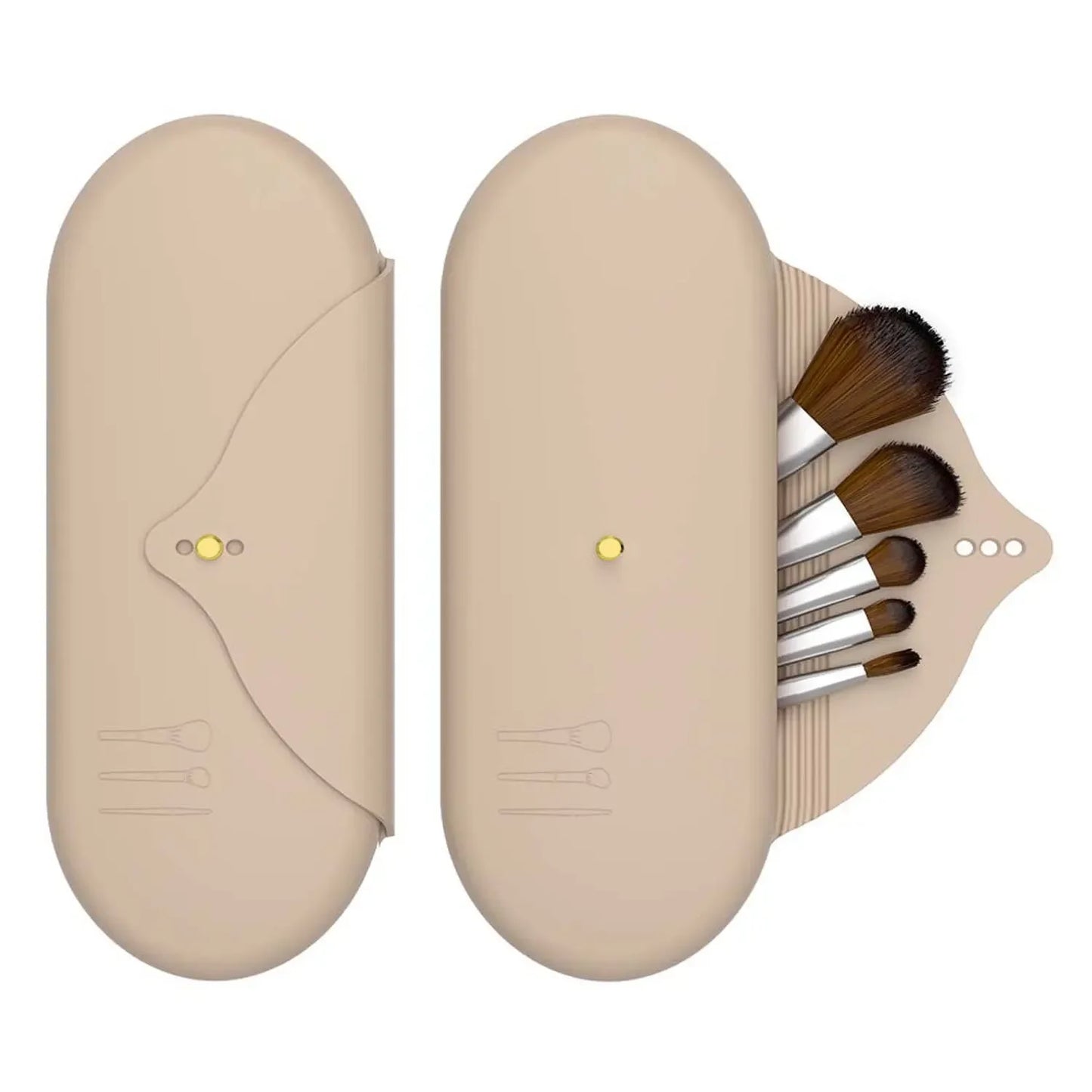 Multifunktionale Silikon Make-up Pinsel Aufbewahrungstasche Staubdicht