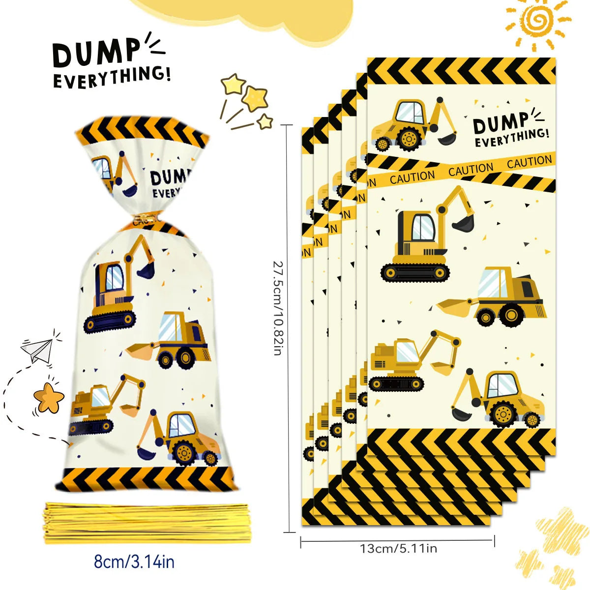 Robuste Geschenkbeutel mit Bändern für Süßigkeiten und Präsente