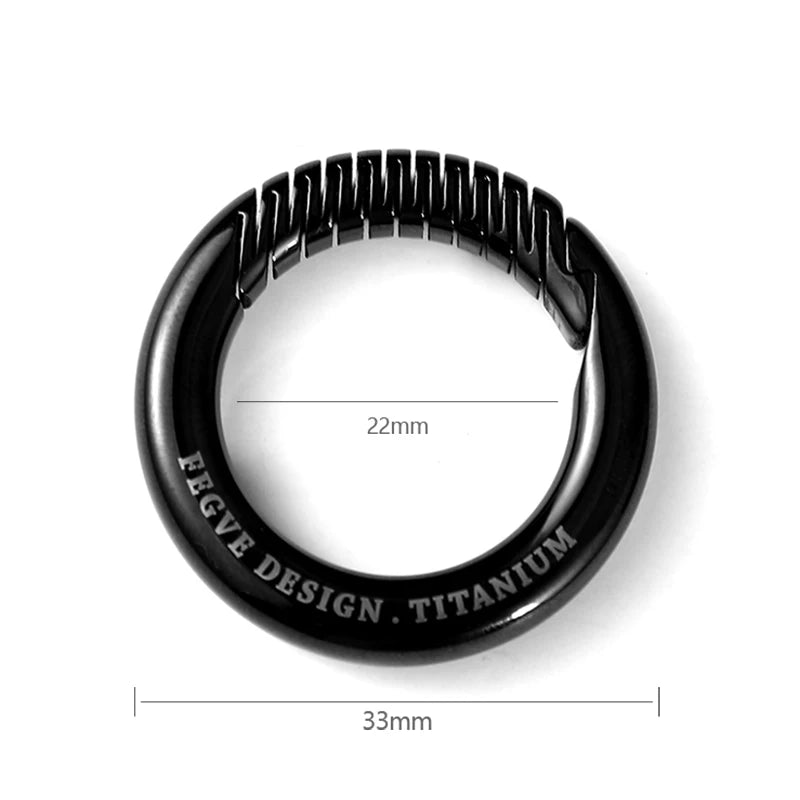 Schwarzer Titan Leder Schlüsselanhänger Herren leichtes EDC Geschenk