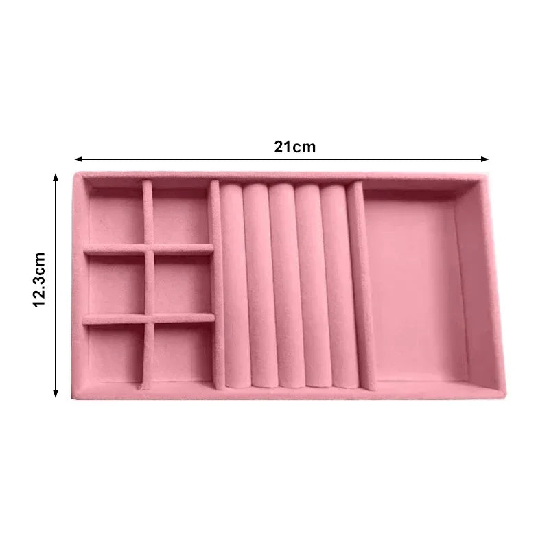 Samt Organizer Schmuckbox mit Schubladen für Ohrringe Armbänder Ringe