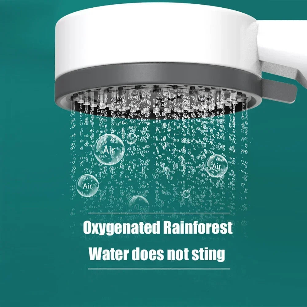 10-in-1 Handbrause mit Wasserfilter - One-Touch-Stopp – Wassersparend - Hochdruck