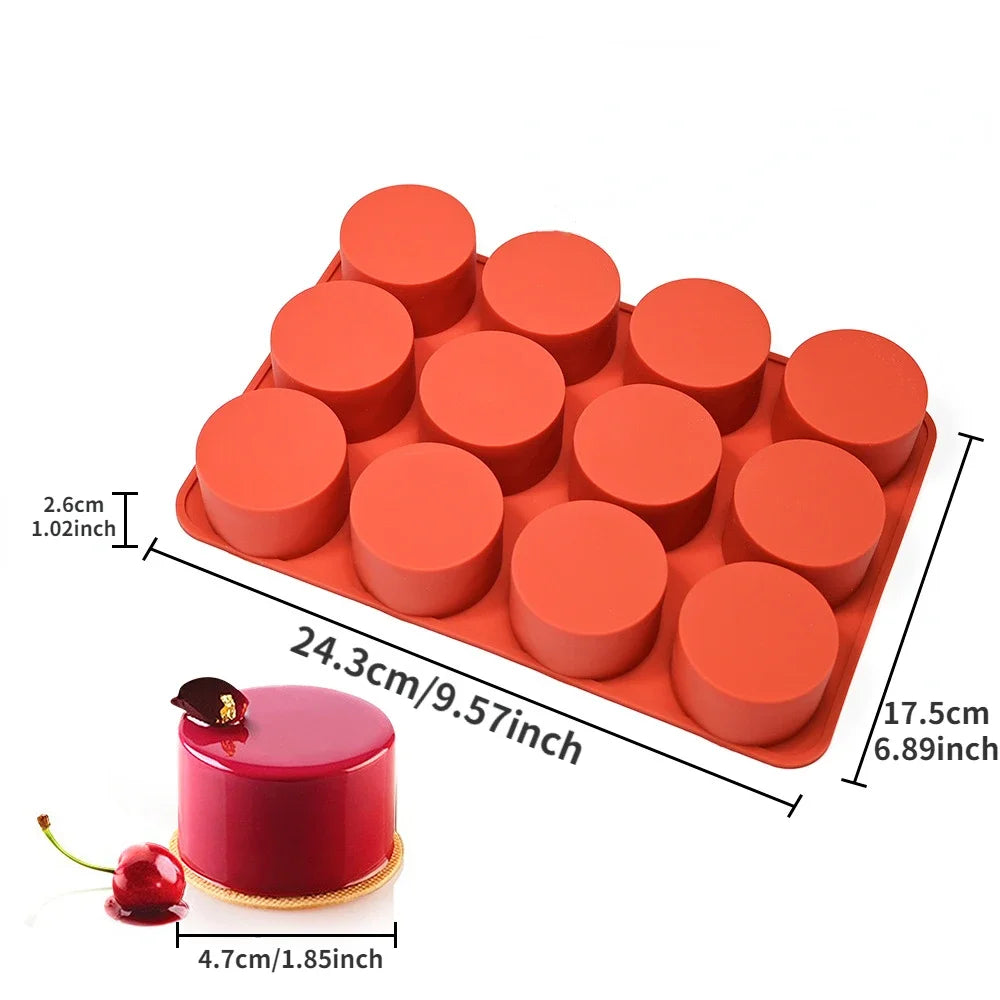 Zylinder Silikonform für vielseitige Back und Bastelprojekte