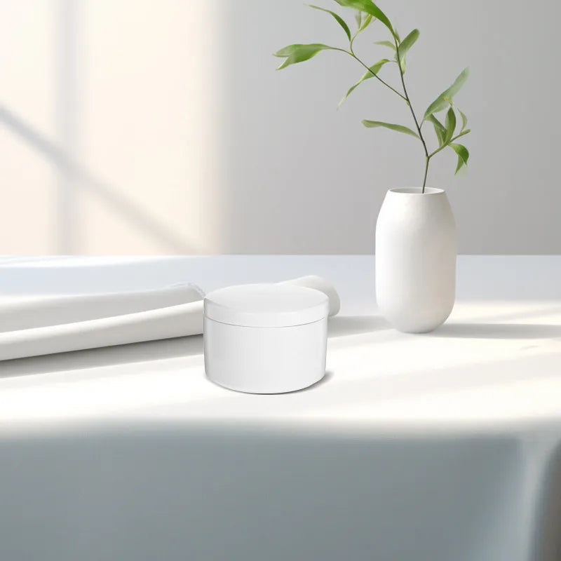 Weißer Porzellan Schmuckorganizer rund für Ringe und Ohrringe