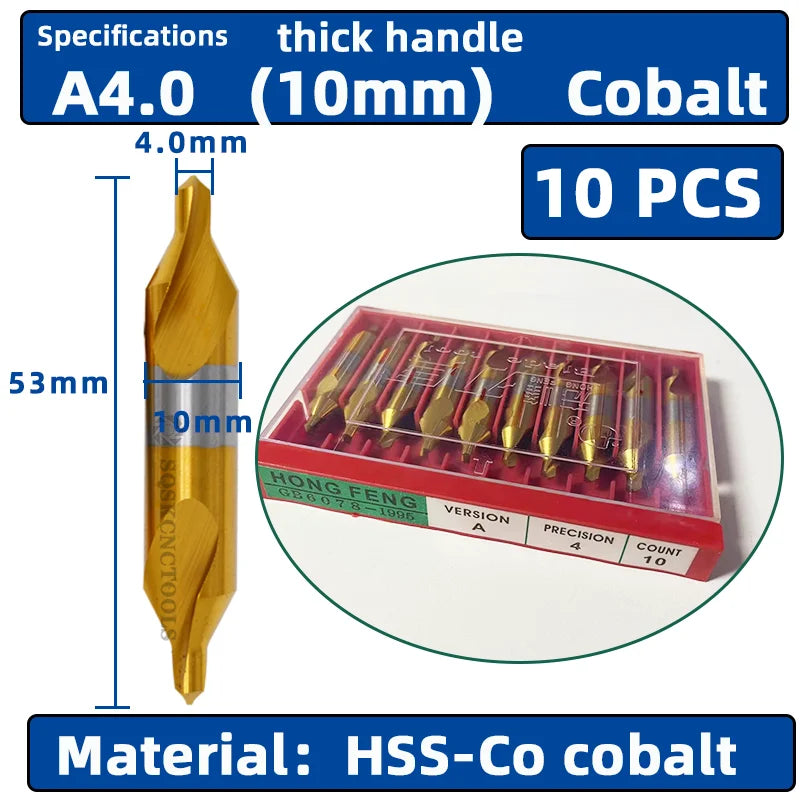 HSS Zentrierbohrer-Set 6-tlg. für präzise Metallbohrungen (1,0-5,0mm)