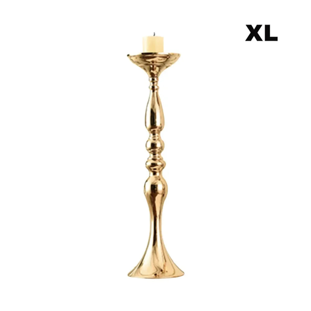 Goldener Metall Kerzenhalter für Weihnachtsdeko Hochzeit und Feierlichkeiten-Yabubest - Home & More
