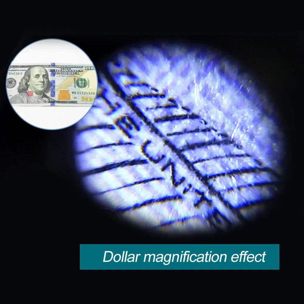 Handheld 60X Lupe Taschenmikroskop mit LED für Präzisionsarbeiten