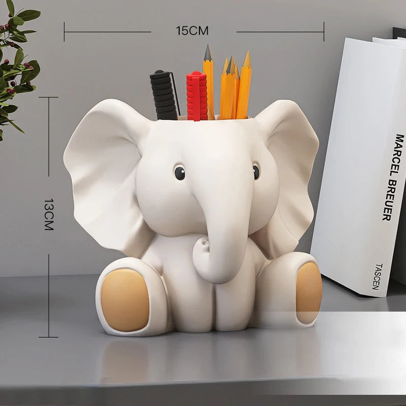 Niedlicher Katzen Stifthalter Harz Desktop Organizer für Schule Büro