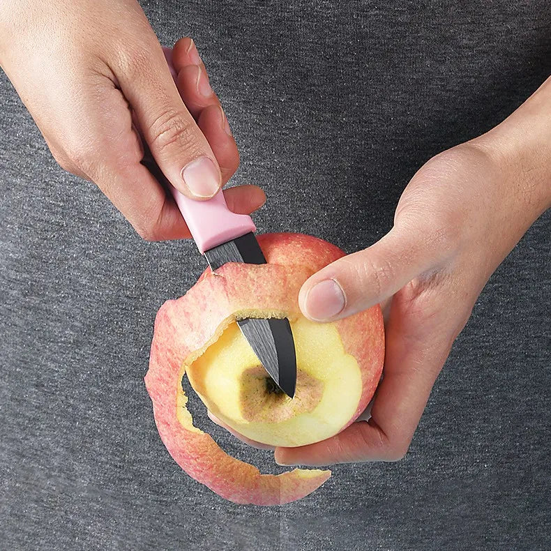 Keramik Schälmesser 10,2cm Obst Babynahrung Rostfrei mit Abdeckung