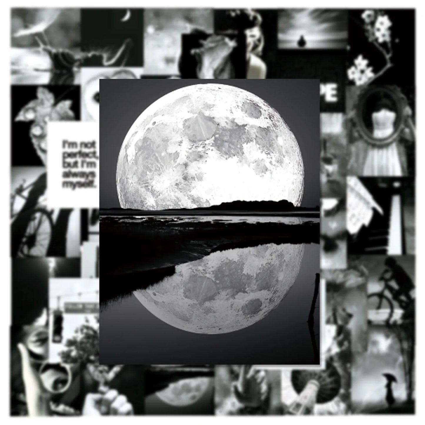 Wasserdichte schwarze Sticker für DIY Dekor, flexibel - wiederverwendbar