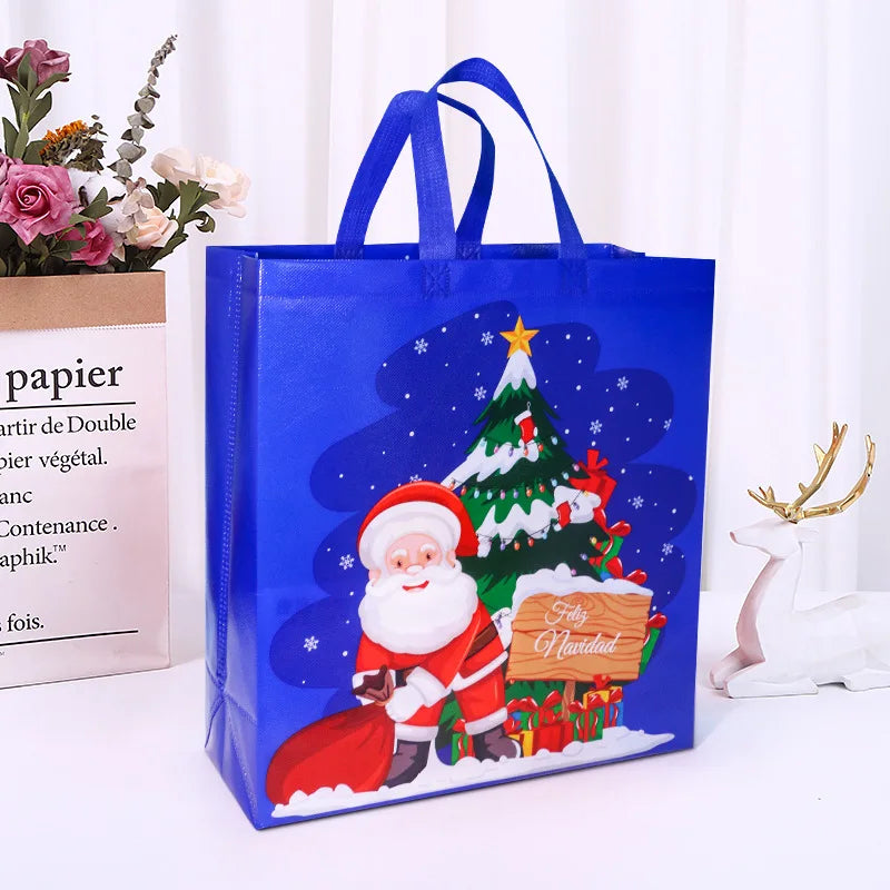 5er Set Weihnachtsgeschenktaschen mit festlichen Motiven