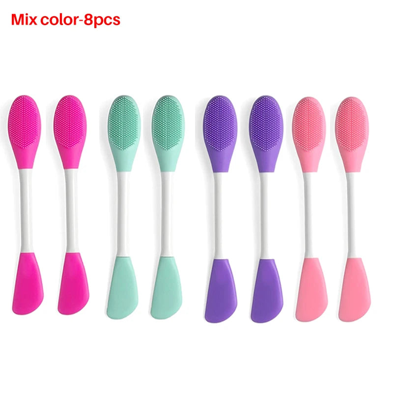 Gesicht Pinsel Set Silikon Applikator Lotion Spachtel Peeling Brush