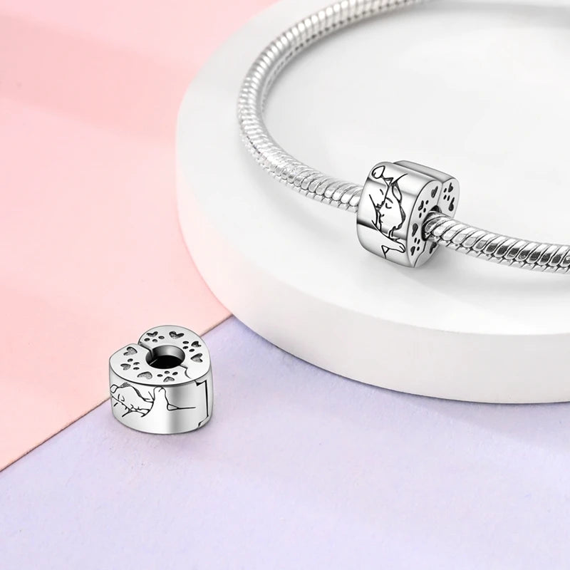 925er Sterlingsilber Charms mit Tiermotiven und Zirkon