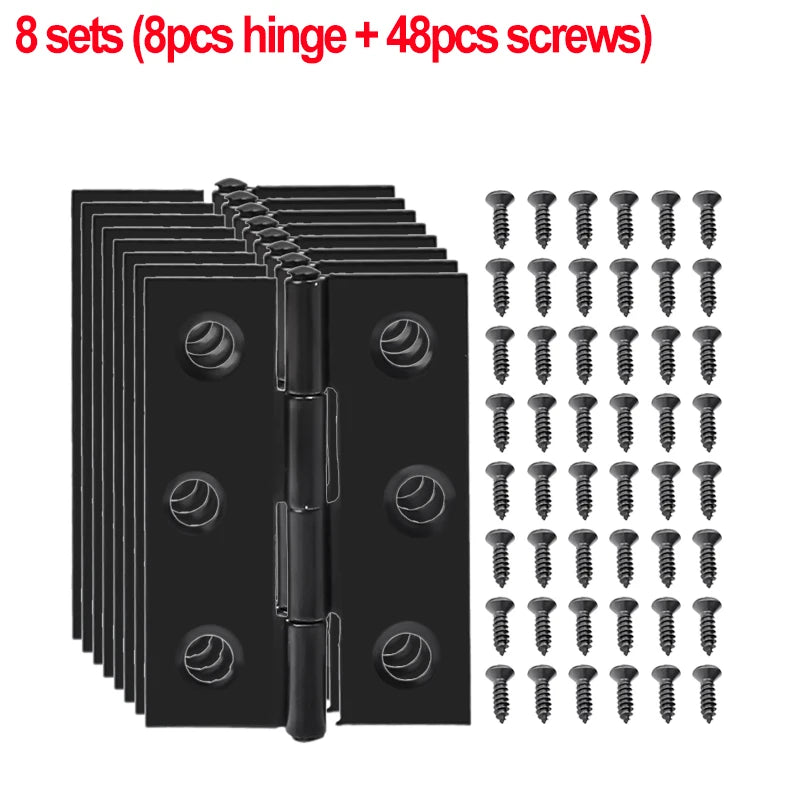 Schwarze Edelstahl Möbelscharniere – Robust - Vielseitig für Holz