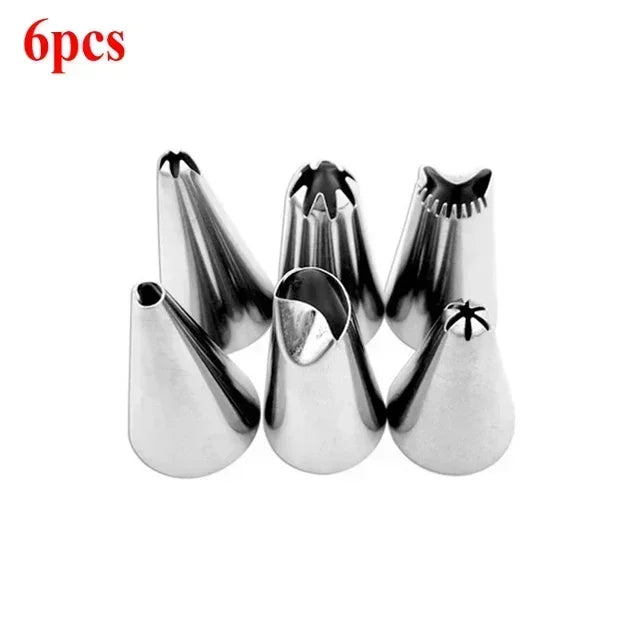 Silikon Spritzbeutel Set mit 8 10 oder 16 Metall Düsenspitzen für Kuchen Dekorieren