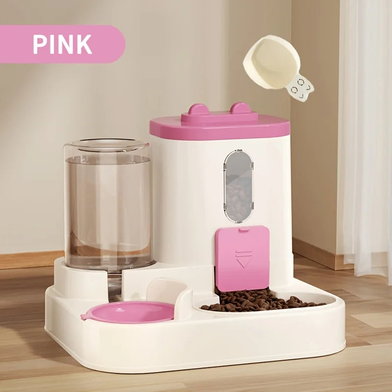 Automatischer 2-in-1 Futter- - Wasserspender für Katzen – hygienisch - praktisch