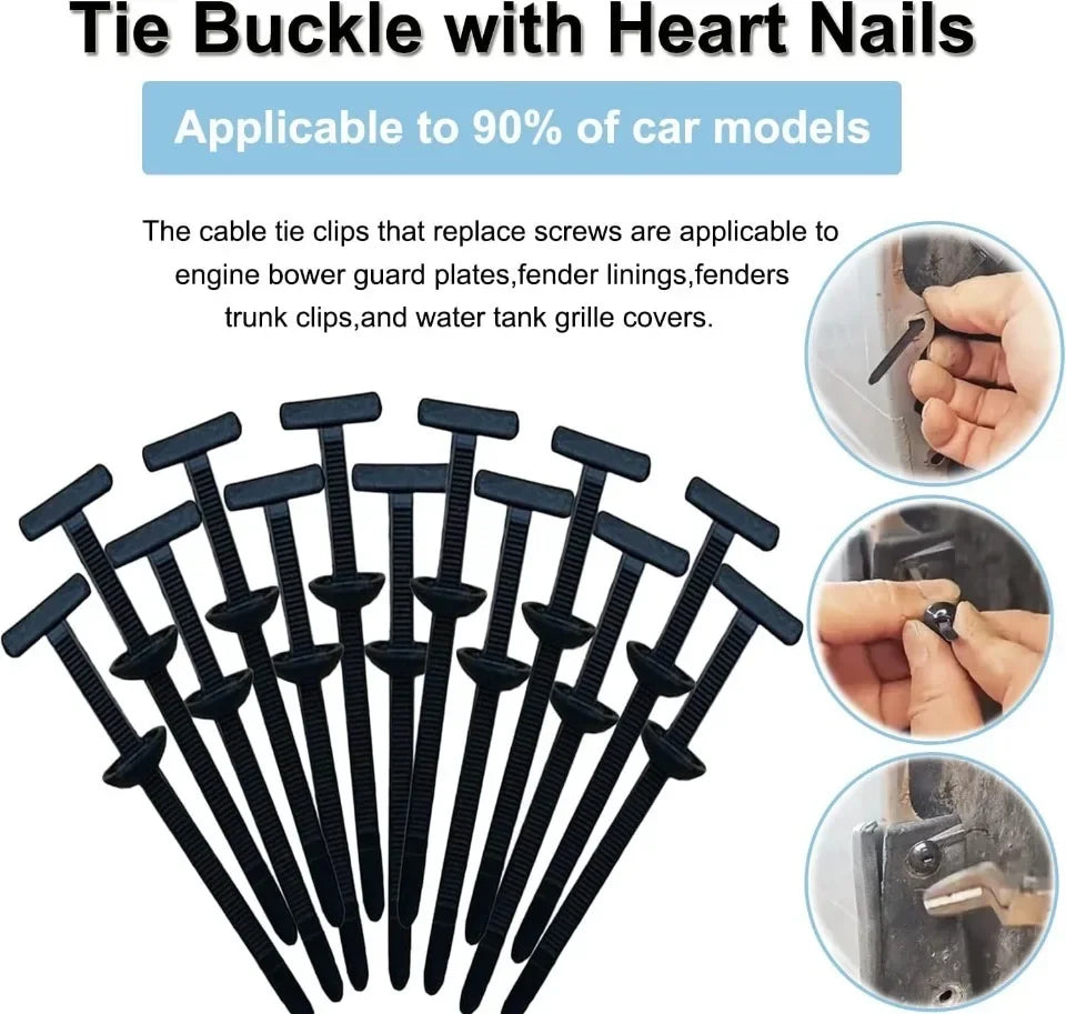 Universal Nylon Kabelbinder Schnalle Auto Verschluss Schraube Ersatz Clip Auto Kotflügel Stamm Motor Schutz Panel Draht Management Sicher-Yabubest - Home & More
