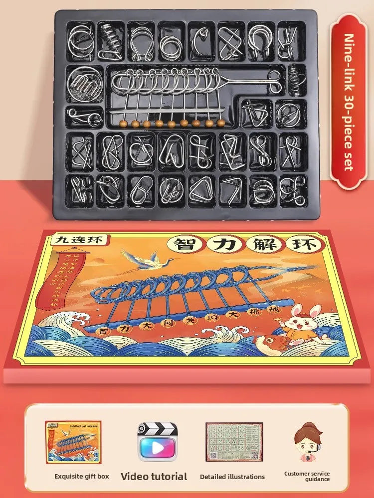 Komplettes Lernspielzeug Set mit 24 Teilen und intelligentem Schloss