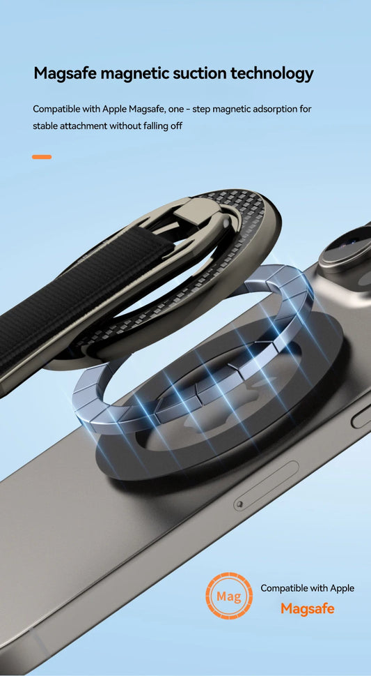 Faltbarer magnetischer Handy-Ringhalter mit starker Adsorption kompatibel iPhone