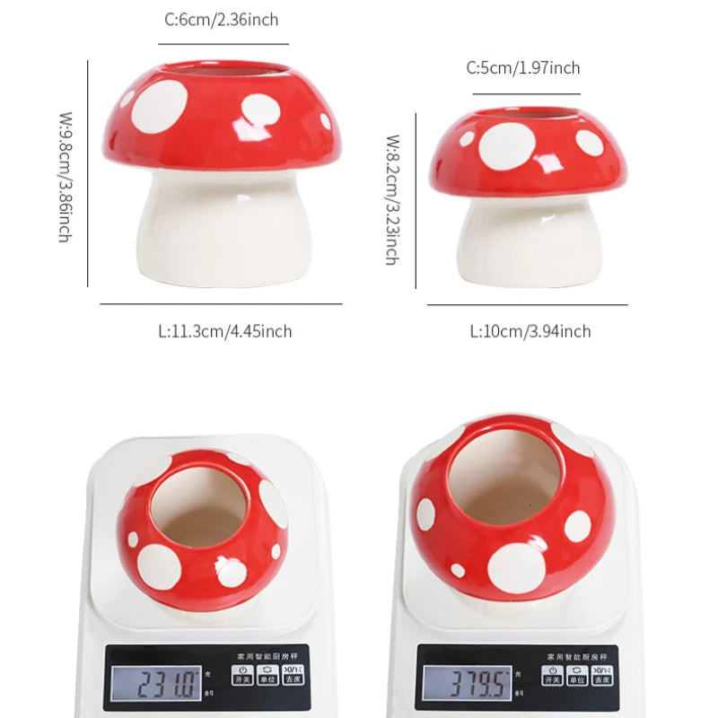 Keramik Pilz Stifthalter kreativer Desktop Organizer für Schule und Büro