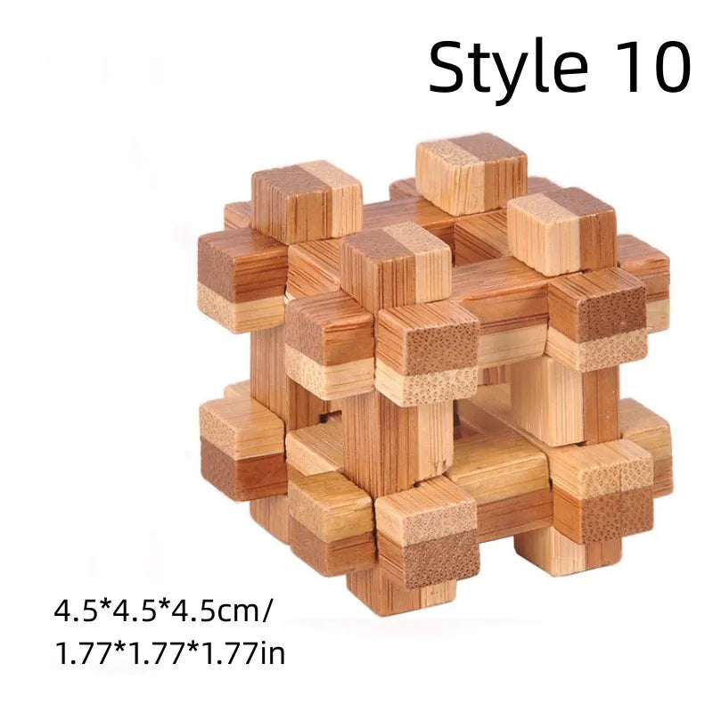 Holz Kong Ming Lock 3D Puzzle Montessori Spielzeug Kinder-Yabubest - Home & More