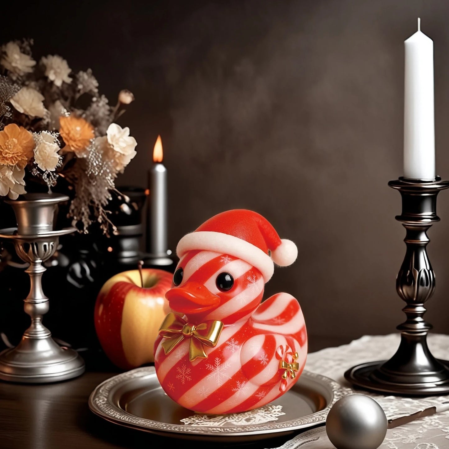 Kreatives Weihnachtsornament Ente aus Harz als festliche Dekoration