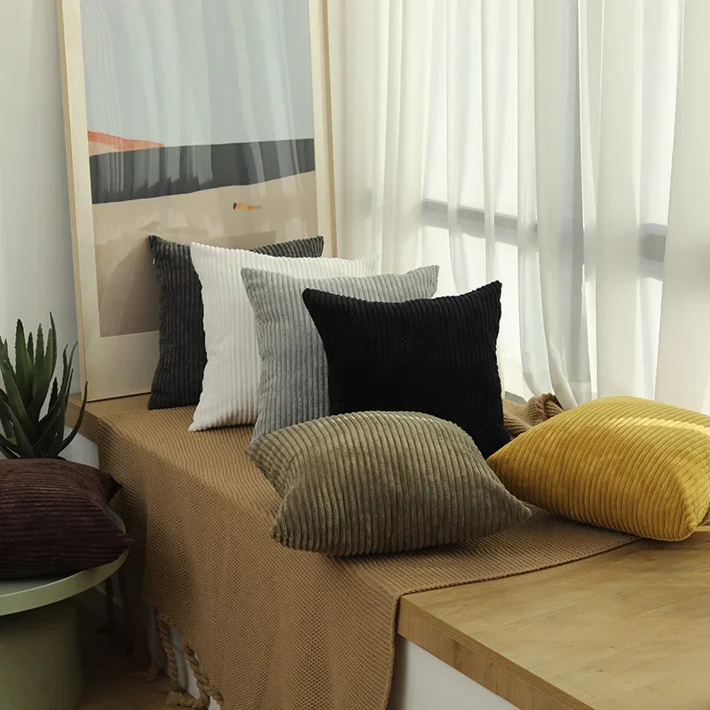 Cord Kissenbezug 40x40 45x45 50x50 cm weicher Plüsch Flanell Kissenbezug