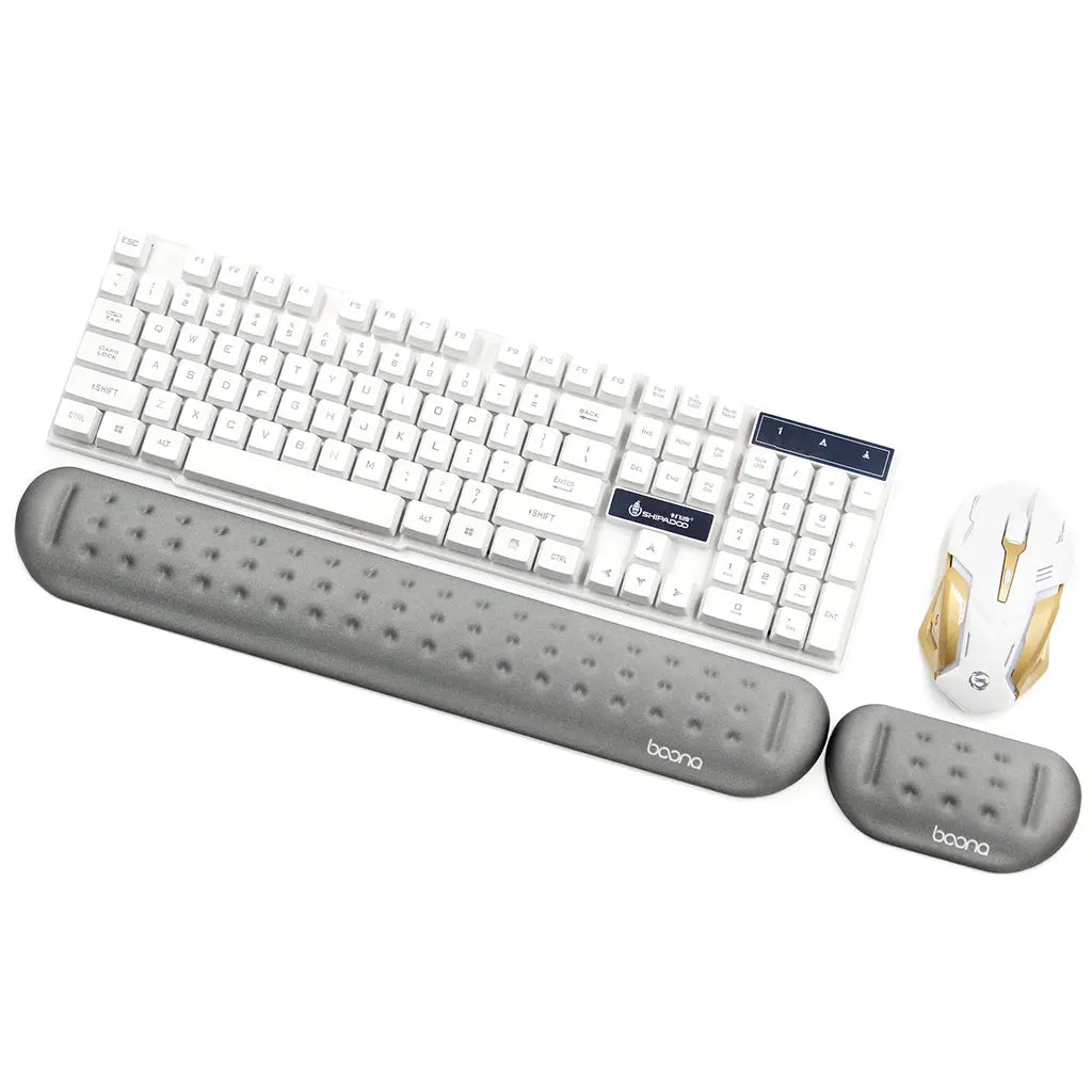 Handgelenkstütze aus Memory-Schaum mit Massagelöchern für Tastatur und Maus