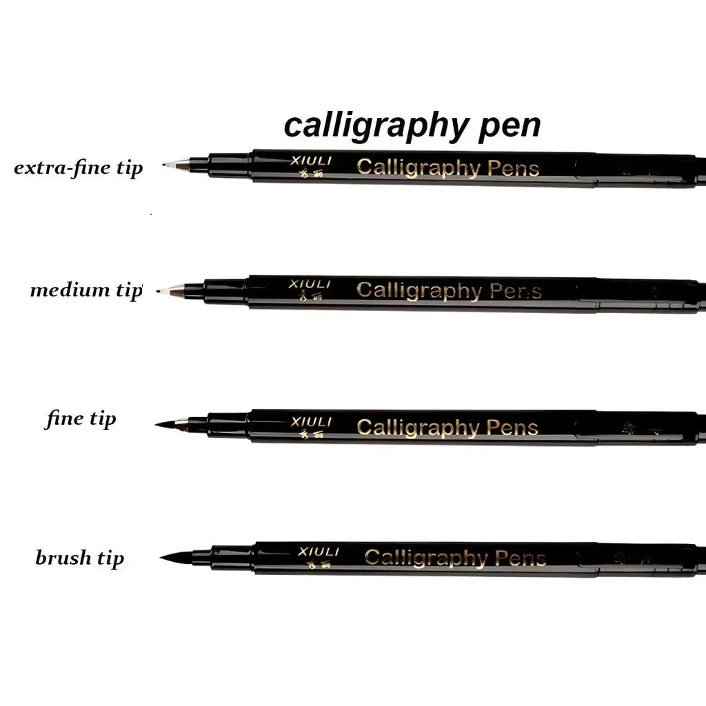Kalligraphie Pinsel Marker Set 4 Stück für Kunst, Schule - Büro