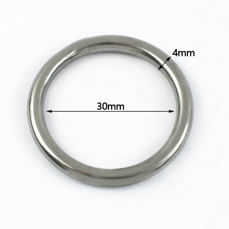 Edelstahl O-Ring Schnalle Adapter für Gürtel Taschen 15–100 mm 2-5 Stück