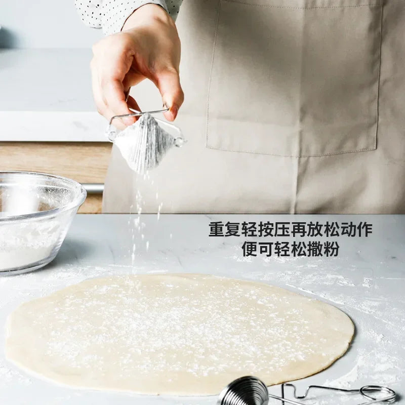 Edelstahl Mehlstreuer manuell – Präzises Puderzucker-Sieb, Backwerkzeug